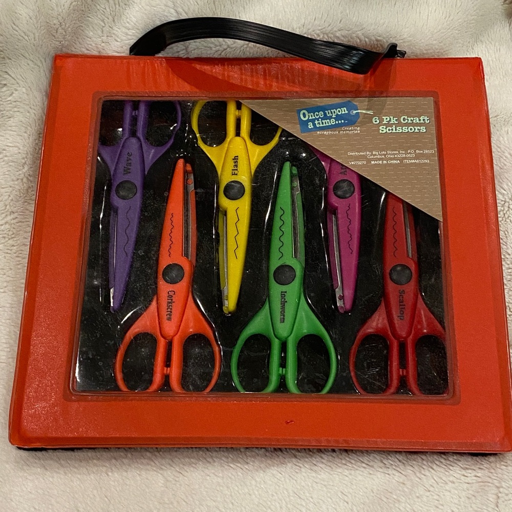 Once Upon a Time...6-pack of Craft Scissors for Creating Scrapbook Memories VGC